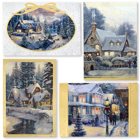 Hallmark Hand Crafted Christmas Card Assortment Thomas Kinkade 40