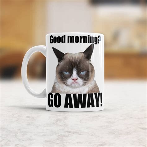 Good Morning Funny Coffee Hilarious Mug Grumpy Cat Coffee Etsy