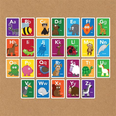 Animal Abc Flash Cards Animal Alphabet Cards Nursery Or Etsy Singapore