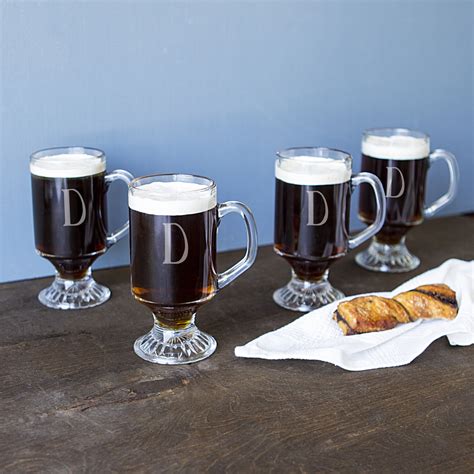 Personalized Irish Glass Coffee Mugs Personalized Irish Glass 10 Ounce