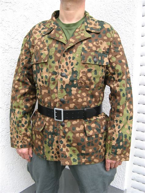 WWII German WH Elite Field Blouse M44 Dot Pea Camo Camo Jacket Camo