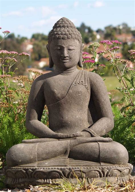 Stone Meditating Buddha Statue 25 พระพุทธเจ้า