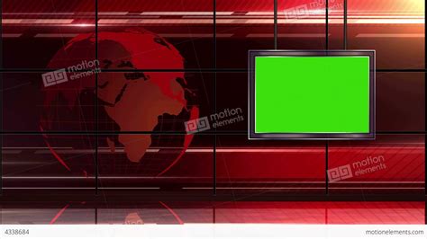 News Tv Studio Set 19 Virtual Green Screen Backgro Stock