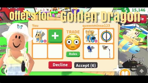 What People Trade For A Golden Dragon Adopt Me Roblox Itslanaroo