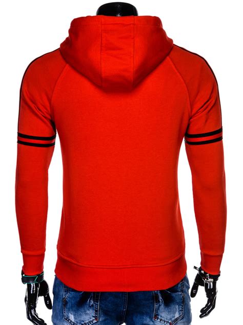 Mens Zip Up Hoodie B909 Red Modone Wholesale Clothing For Men