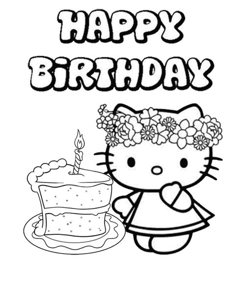 Happy Birthday Coloring Pictures Printable Coloring Pages
