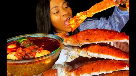 King Crab Seafood Boil Mukbang Asmr Eating Asmr Food Seafood