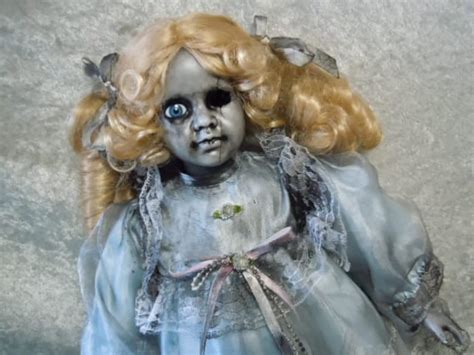 Creepy Little Girl Porcelain Doll With Cracked Face And One Etsy