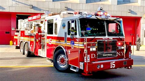 🌟 Brand New 🌟 Fdny Tower Ladder 15 Responding With Engine 4 Modifed To