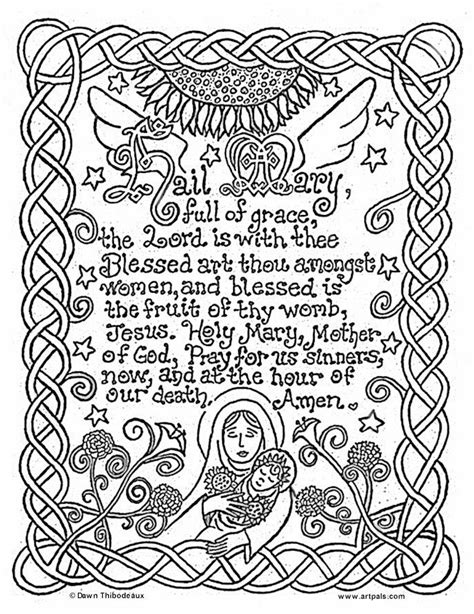 Sep 17, 2013 · catholic mass activities. Hail Mary Catholic Coloring Page | Catholic coloring ...