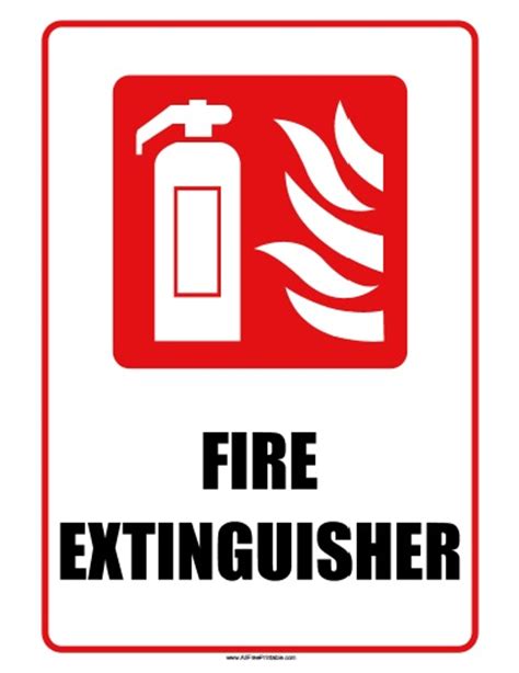 Fire Extinguisher Sign Free Printable
