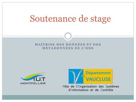 Ppt Soutenance De Stage Powerpoint Presentation Free Download Id All