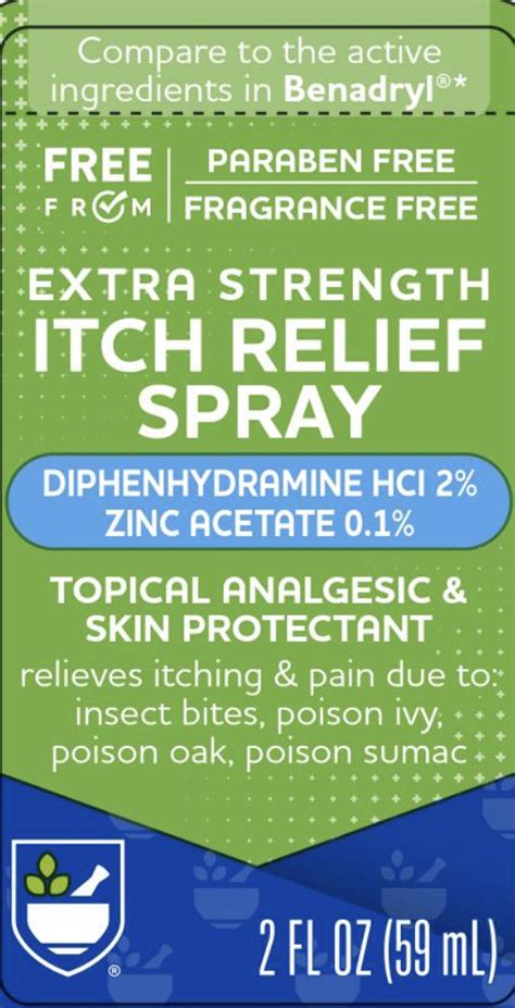 Dailymed Rite Aid Itch Relief Diphenhydramine Hcl 2 Zinc Acetate 0