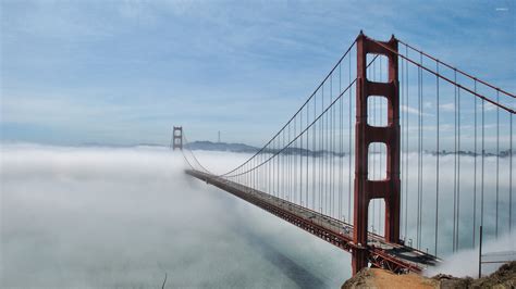 Golden Gate Bridge Lost In The Fog Wallpaper World Wallpapers 52082