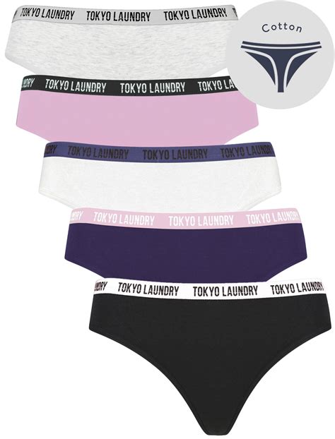 Tokyo Laundry Womens Underwear 5 Pack Briefs Knickers Thongs