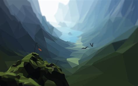 Low Poly Mountains Hd By Plebmaster On Deviantart Landscape