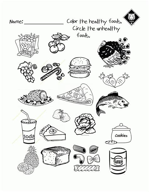 Free Printable Healthy Eating Worksheets Free Printable