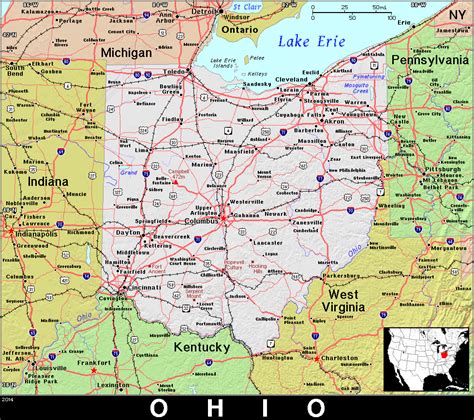 Ohio Area Code Map United States Map
