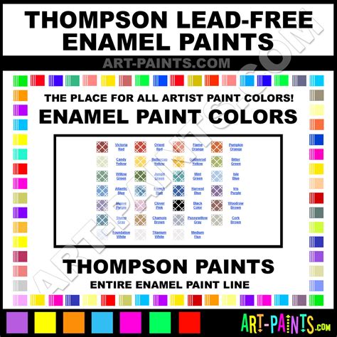 Thompson Lead Free Enamel Paint Colors Thompson Lead Free Paint