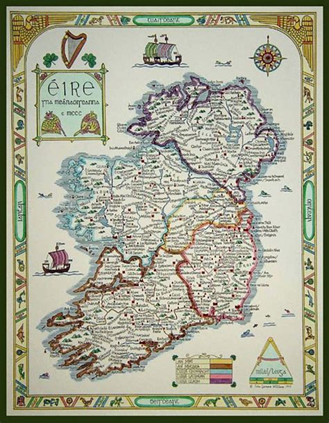 Historic Map Of Ireland Circa 1300 Wish We Could See This One Better