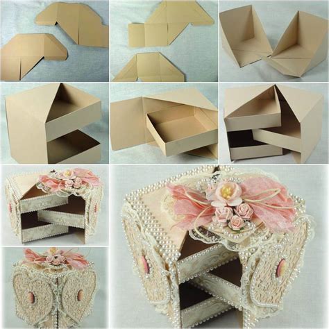 No need to print any template! DIY Beautiful Gift Box with Hidden Drawers