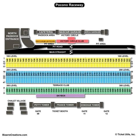 Seating Chart Pocono Raceway Map Seating Chart Lehigh Valley Phantoms