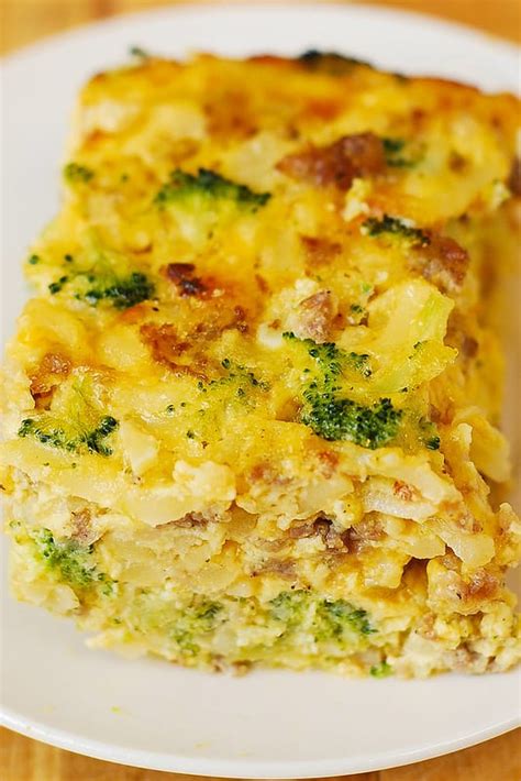 Hash Brown Broccoli Sausage And Egg Breakfast Casserole Julias Album