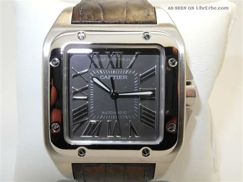 Cartier uhr santos rondé lady automatik revision. Cartier Santos 100 Automatik Uhr, Edelstahl - Leder ...