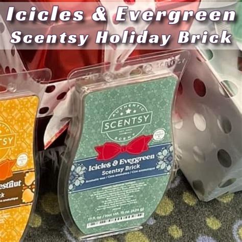 Icicles And Evergreen Scentsy Holiday Brick 2022 Tanya Charette