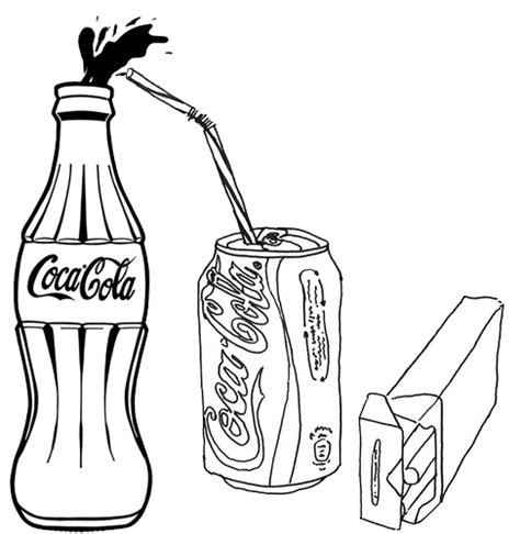 Coca cola coloring pages download and print for free template. Coca Cola Soft Drink Bottle Coloring Page
