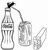 Coloring Drink Drinks Coke Cola sketch template