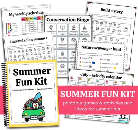 Summer Fun Kit Printable Summer Activities For Kids Playful Notes