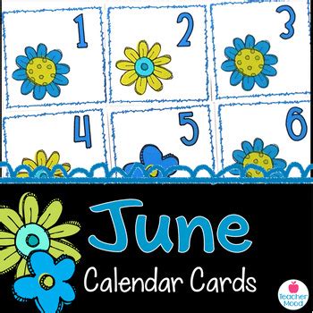 Or whether your use the british or american date format. June Calendar Cards for Morning Math, Number Corner ...