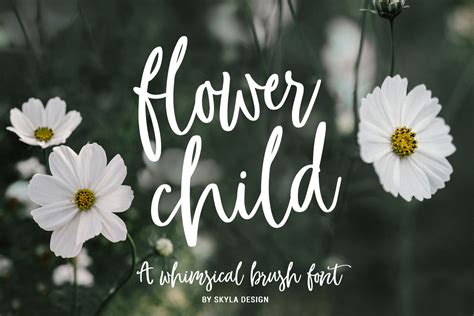 Whimsical Modern Brush Font Flower Chi Font Bundles