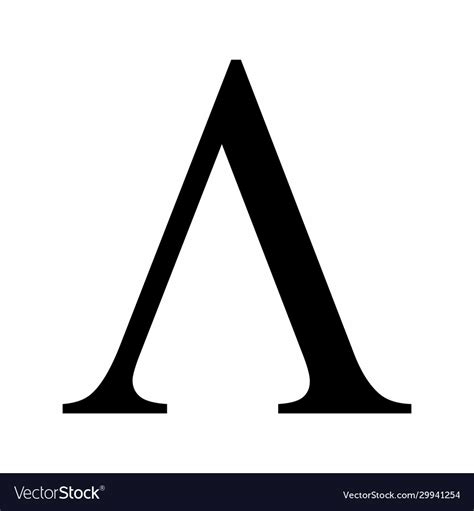 Greek Letter Lambda Symbol Royalty Free Vector Image