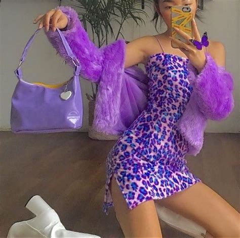 Purple Aesthetic Neon Outfits Purple Outfits Color Combinations For