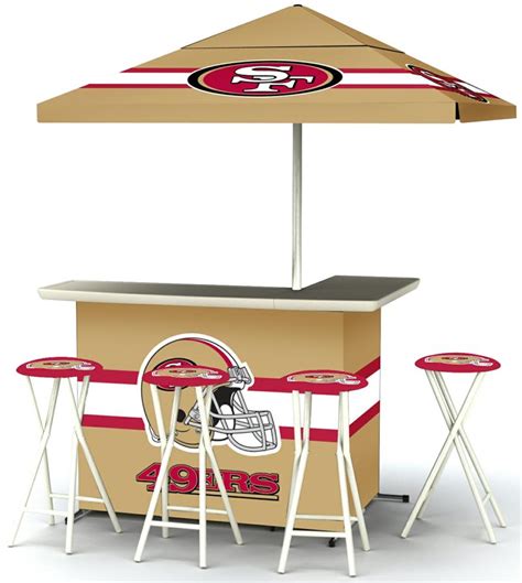 Plenty of televisions, happy hour deals, craft. San Francisco 49ers Deluxe Portable Tailgate Bar Set