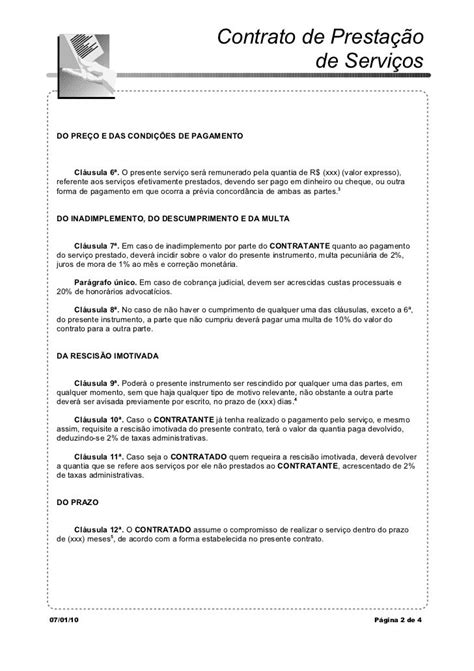 Contrato De Prestação De Serviços Maquiagem