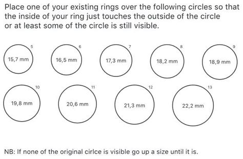 Online True To Size Ring Size Chart 2019 Ring Sizes