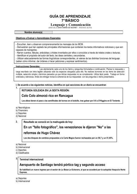 Guia De Aprendizaje De Lenguaje 4 Cuarto Grado 2021 Rezfoods Resep