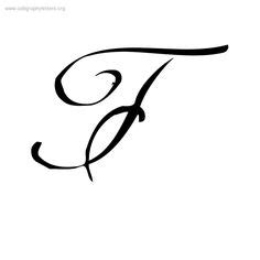Comment utiliser la calligraphie rétro ? Calligraphy Alphabet Romantic F | Calligraphy | Pinterest