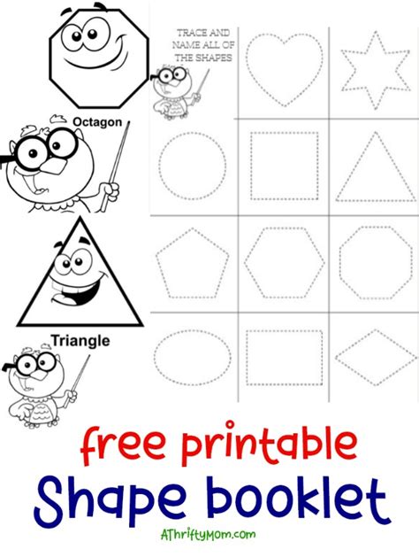 Free Printable Shape Booklet A Thrifty Mom
