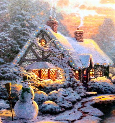 Christmas Evening By Thomas Kinkade 18x24 Publisher Proof