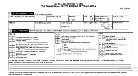 All cdl drivers must be medically cleared to drive a commercial vehicle. CDL DRIVERS DOT MEDICAL EXAM FORM 649F PDF