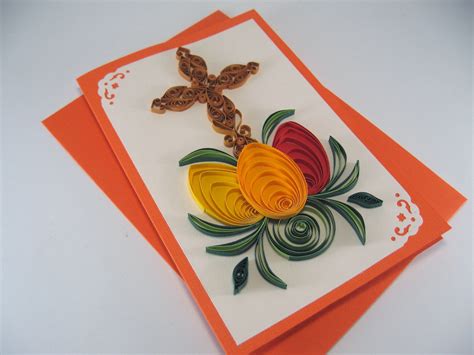 Our seed cards are like no others; Easter Card Handmade Easter Greeting Card Paper Quilling