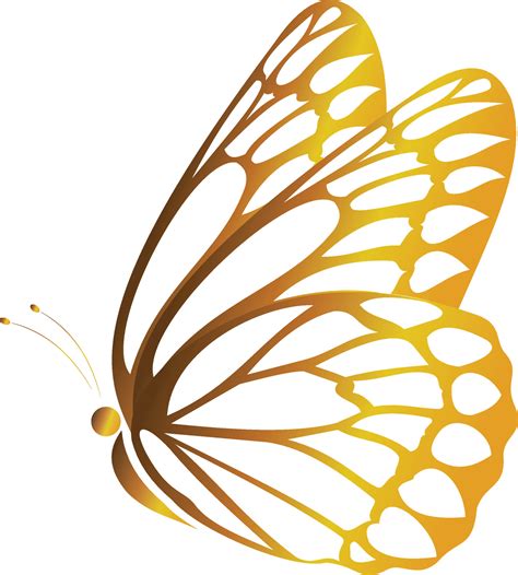 Un Digital Dibujo De Un Mariposa En Dorado Color Adecuado Para