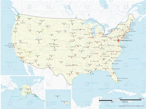 Vector Map Of Us United States Vector Map Graphics Creative