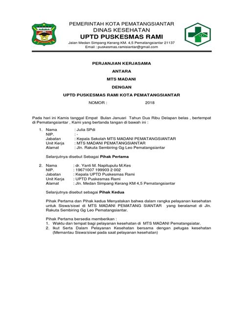 Pengertian surat dinas fungsi ciri syarat bagian contoh. Kop Surat Sekolah Mts - Contoh Kop Surat