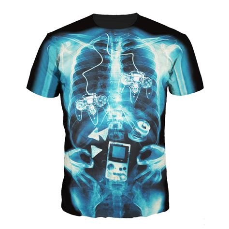 Benxsea 3d Printed T Shirt 2018 Men Hip Hop Fashion Skull Printed O Neck T Shirt Slim Fit Tees