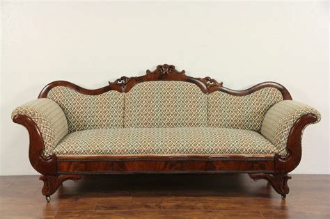 Antique wooden sofa ₹ 1.08 lakh / unit. SOLD - Empire Antique 1840's Mahogany Hand Carved Sofa - Harp Gallery